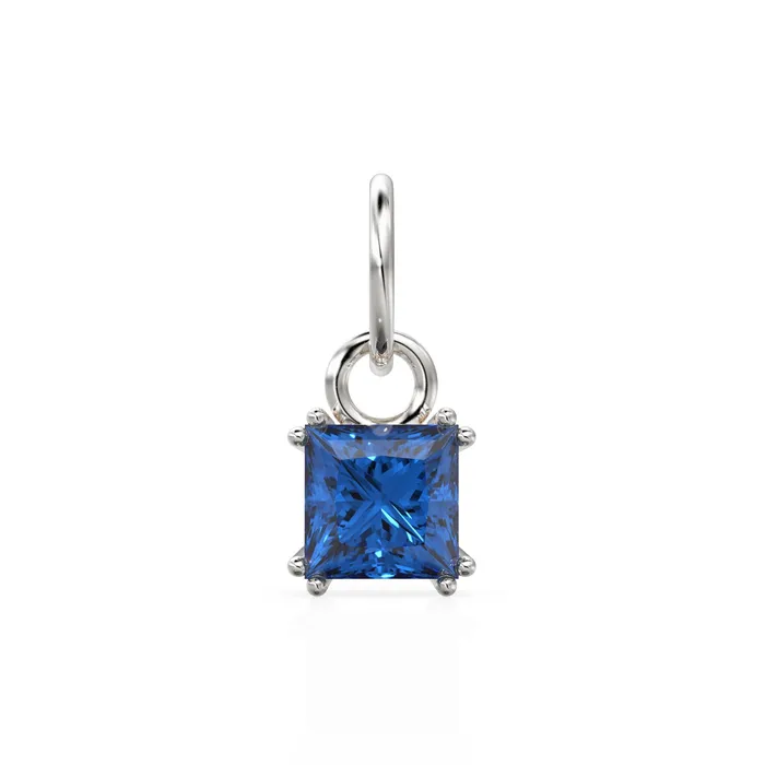 Jalvi Co PreStyled Sets Blue Sapphire Princess Cut Solid Gold Charm Blue Gemstone Handmade 18k Gold Pendant 14k Gold September Birthstone Jewelry Making Finding Jalvi Co PreStyled Sets Blue Sapphire Princess Cut Solid Gold Charm Blue Gemstone Handmade 18k Gold Pendant 14k Gold September Birthstone Jewelry Making Finding