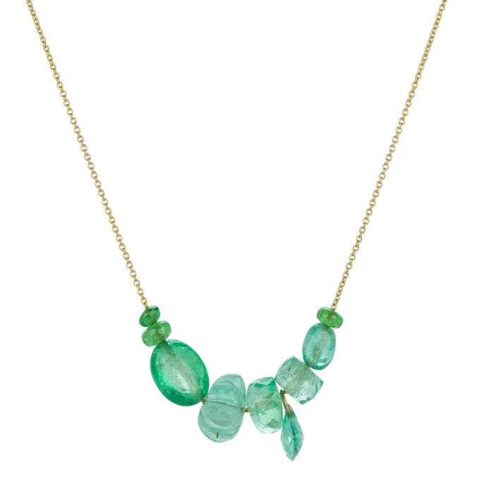 Mallary Marks Emerald Mini Collage Necklace Necklaces