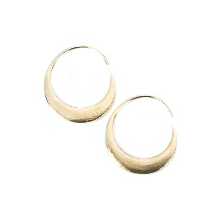 Nicole Landaw Earrings Mini Crescent Hoop Earring