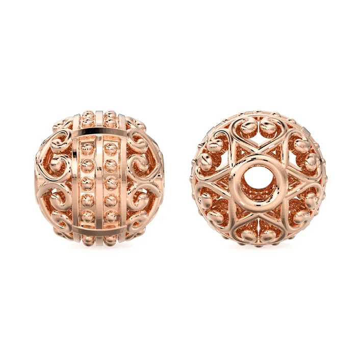 PreStyled Sets Granulation Tribal 18k Solid Gold Beads Old Fashioned Bali Round Spacer Finding 6mm 8mm 10mm Jalvi Co