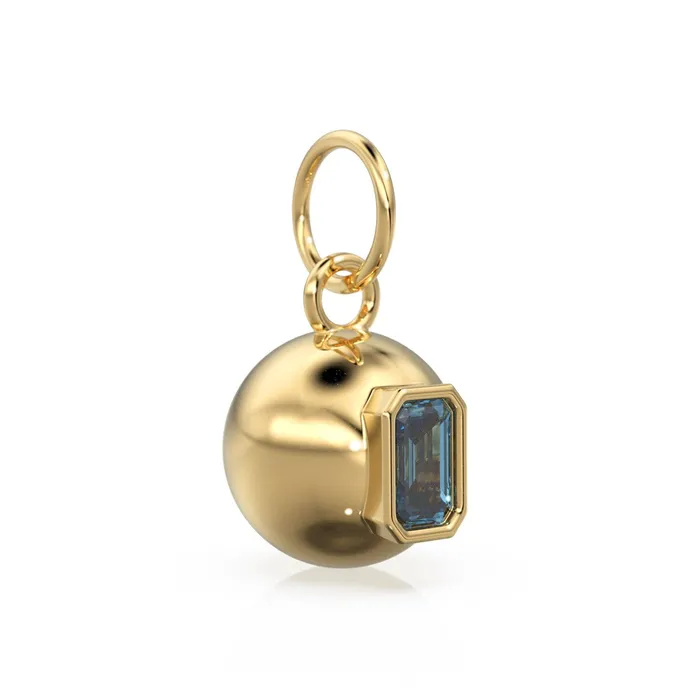 PreStyled Sets Jalvi Co London Blue Topaz Emerald 18k Gold Bauble Ball Gold Charm Blue Gemstone Handmade Gold Pendant 14k Jewelry Making November Birthstone PreStyled Sets Jalvi Co London Blue Topaz Emerald 18k Gold Bauble Ball Gold Charm Blue Gemstone Handmade Gold Pendant 14k Jewelry Making November Birthstone