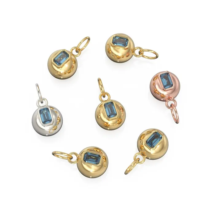 PreStyled Sets Jalvi Co London Blue Topaz Emerald 18k Gold Bauble Ball Gold Charm Blue Gemstone Handmade Gold Pendant 14k Jewelry Making November Birthstone PreStyled Sets Jalvi Co London Blue Topaz Emerald 18k Gold Bauble Ball Gold Charm Blue Gemstone Handmade Gold Pendant 14k Jewelry Making November Birthstone