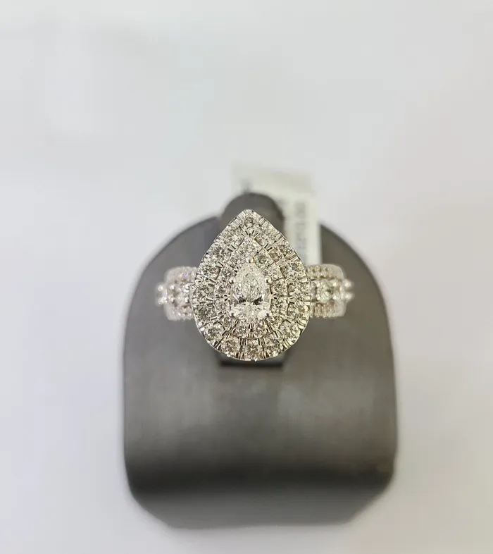 Rings Real 10k Yellow Gold Diamond Ladies Ring Women Engagement Wedding Genuine Gold and Diamond