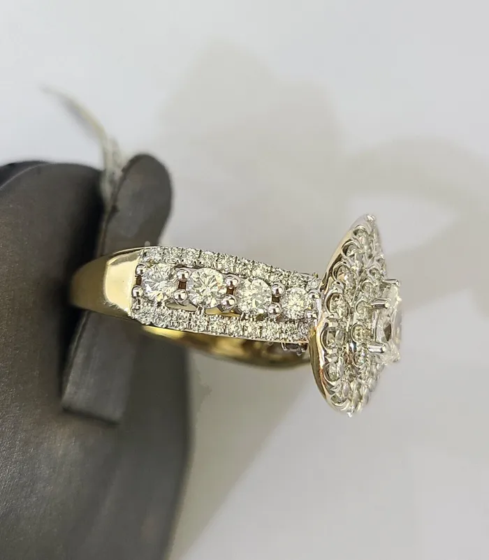 Rings Real 10k Yellow Gold Diamond Ladies Ring Women Engagement Wedding Genuine Gold and Diamond