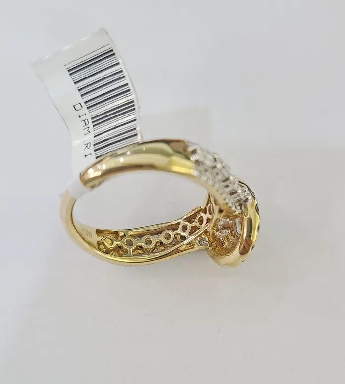 Rings Real 10k Yellow Gold Diamond Ladies Ring Women Engagement Wedding Genuine Gold and Diamond