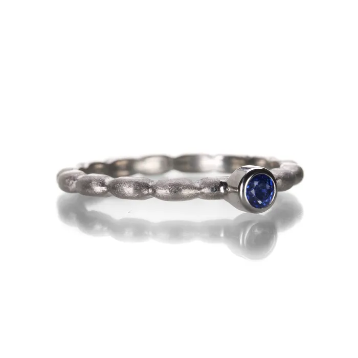 Rings Round Blue Sapphire Stacking Ring Barbara Heinrich
