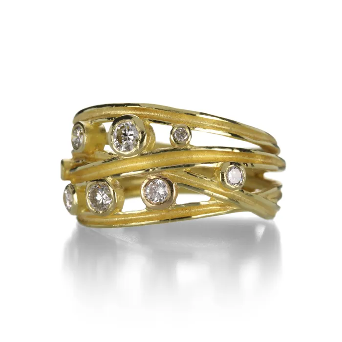 Rings Scattered Diamond Wrap Ring Barbara Heinrich