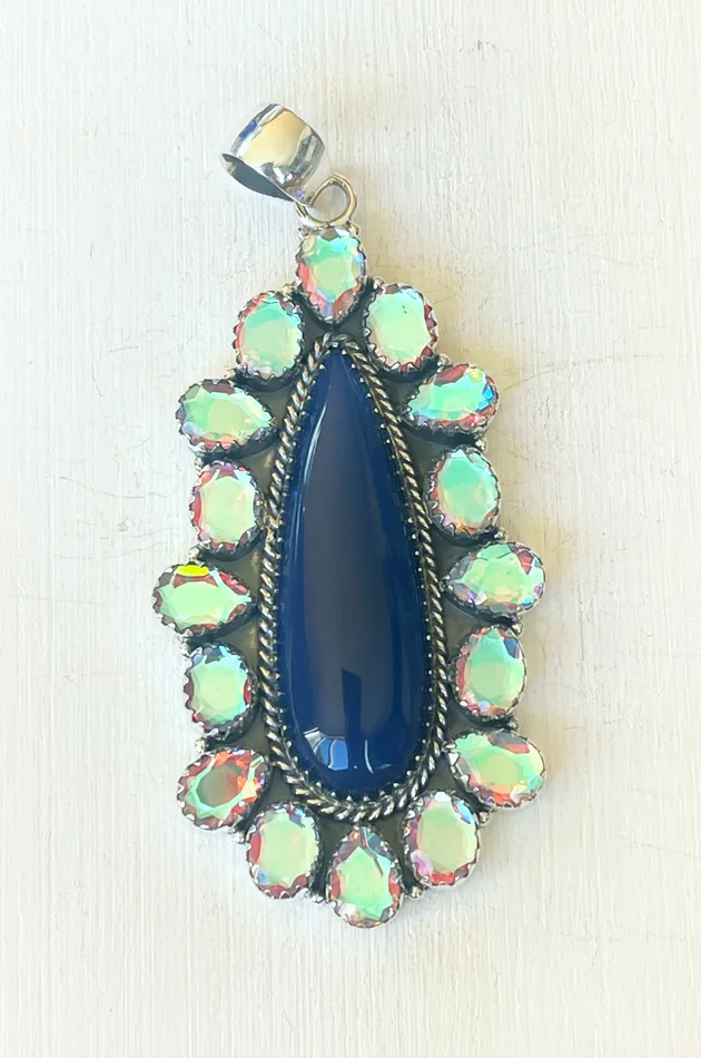 Sophiareneboutiquecom Rings Sterling Silver Blue OnyxAngel Aura Crystal Cluster Pendants Sophiareneboutiquecom Rings Sterling Silver Blue OnyxAngel Aura Crystal Cluster Pendants