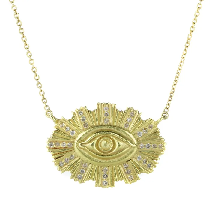 Sophie Theakston Necklaces 18k Diamond Divine Eye Pendant Necklace