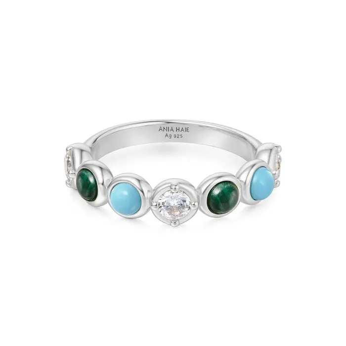 Ania Haie Rings Malachite Lab Created Turquoise Ring