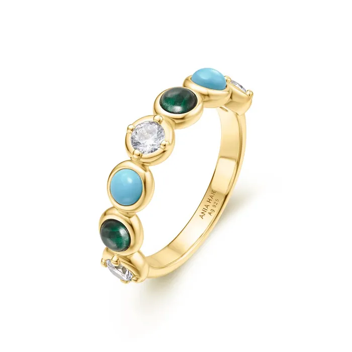 Ania Haie Rings Malachite Lab Created Turquoise Ring