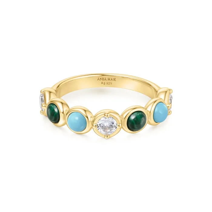 Ania Haie Rings Malachite Lab Created Turquoise Ring