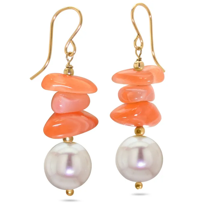 Carnelian Nugget Earrings Elisa Ilana Earrings