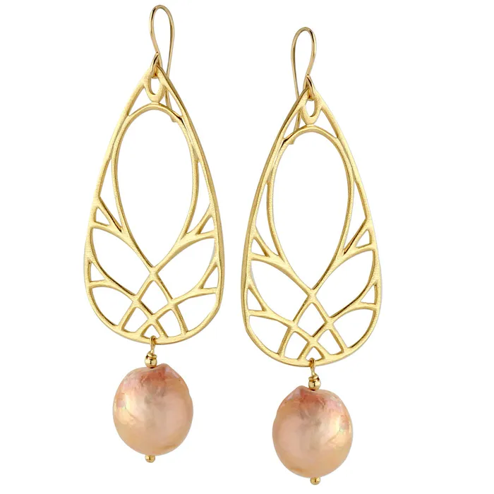 Earrings Elisa Ilana The Goddess Collection Fireball Pearl Earrings347558