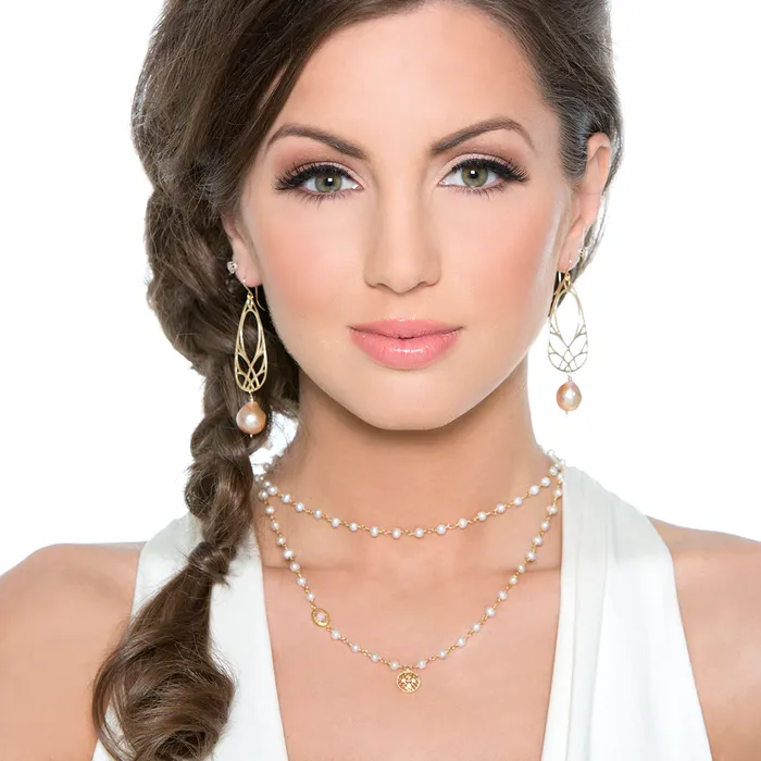 Earrings Elisa Ilana The Goddess Collection Fireball Pearl Earrings347558 Earrings Elisa Ilana The Goddess Collection Fireball Pearl Earrings347558