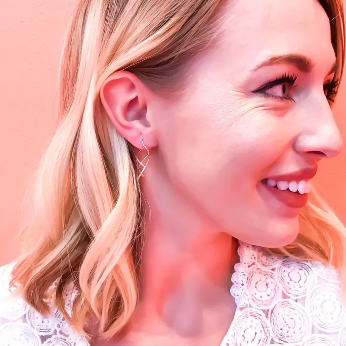 Earrings Hoops By Hand Rose Gold Silver Mix Double Spiral Earrings Earrings Hoops By Hand Rose Gold Silver Mix Double Spiral Earrings