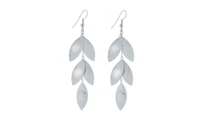 Earrings Shining Leaves Dangle Long Earrings For Women sparklingselections