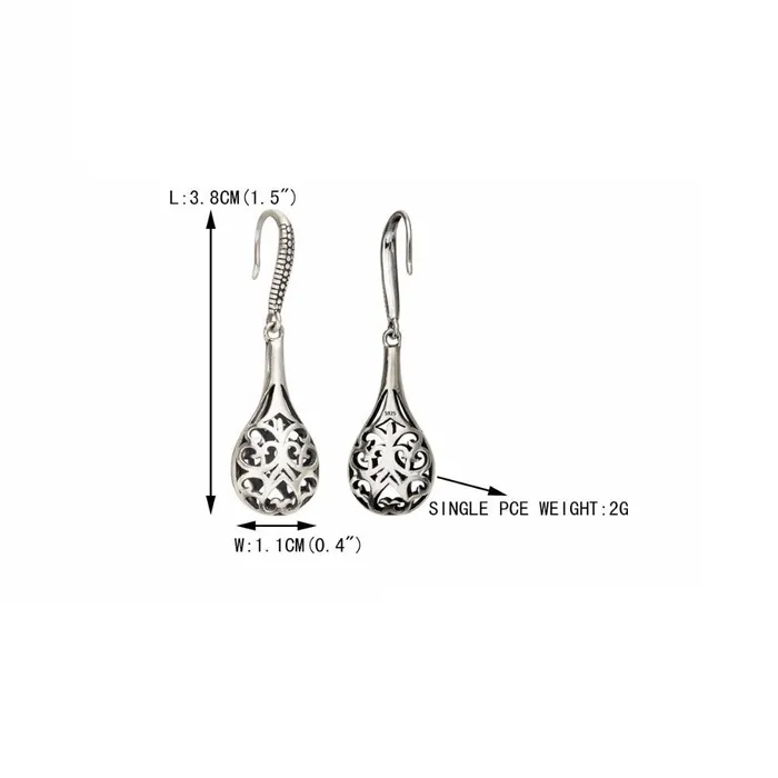 Earrings Silver Hollow Flower Bridal Earrings sparklingselections Earrings Silver Hollow Flower Bridal Earrings sparklingselections