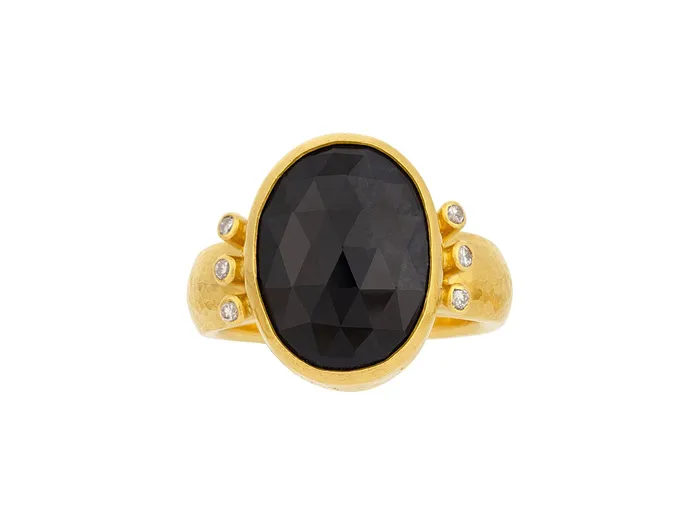 GURHAN Elements Gold Sapphire Cocktail Ring 16x12mm Oval Stone GG GOLD OOAK Rings GURHAN Elements Gold Sapphire Cocktail Ring 16x12mm Oval Stone GG GOLD OOAK Rings