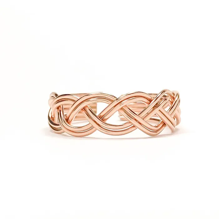 Hoops By Hand Rings Braided Toe Ring 14K Rose Gold Filled
