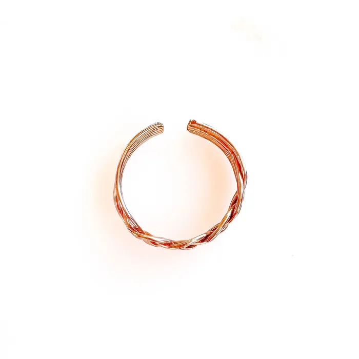 Hoops By Hand Rings Braided Toe Ring 14K Rose Gold Filled