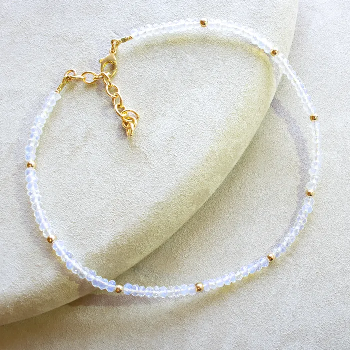 Necklaces Elisa Ilana Faceted Opalite 14KTGF Necklace