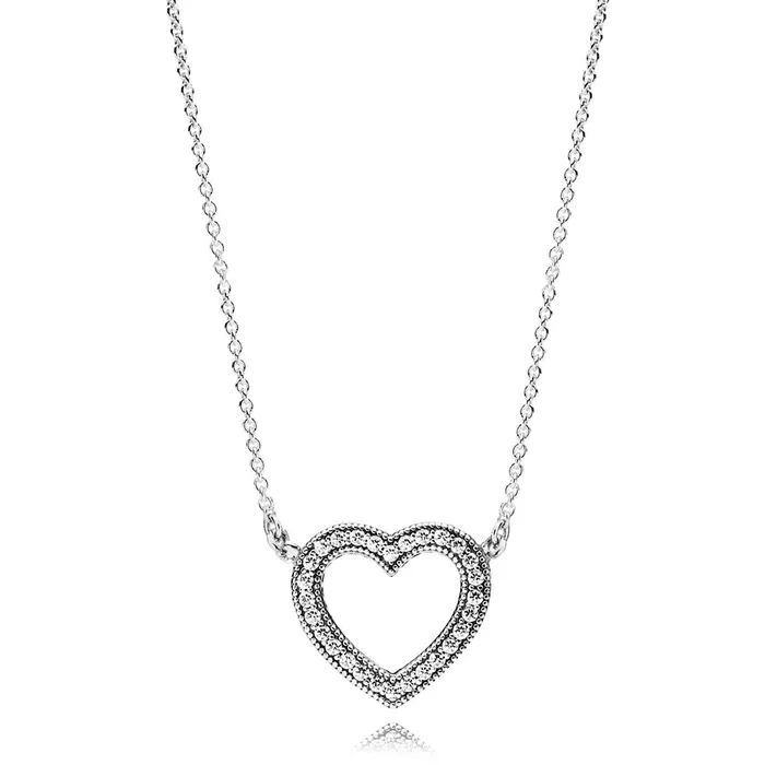 Necklaces Pandora Pandora Loving Hearts of Pandora Clear CZ Necklace Final Sale