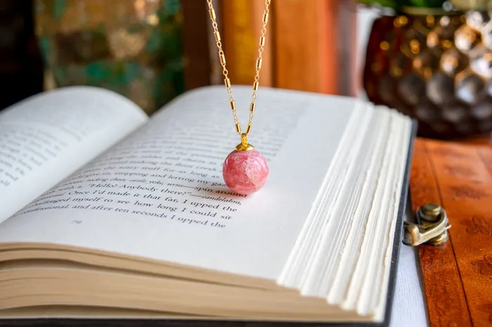 Necklaces Rhodocrosite 14KTGF Necklace Pendant Elisa Ilana