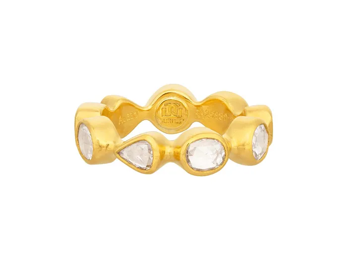 Rings GURHAN Elements Gold Diamond Band Ring Mixed Shaped Rosecut Stones GG GOLD OOAK Rings GURHAN Elements Gold Diamond Band Ring Mixed Shaped Rosecut Stones GG GOLD OOAK