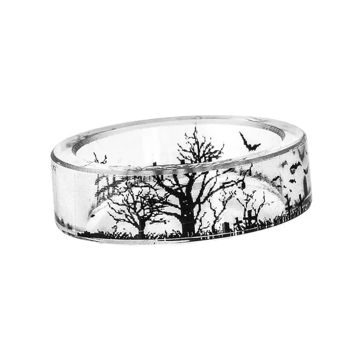 Rings sparklingselections Flower Black And White View Bird Tree HandDried Flower Ring Rings sparklingselections Flower Black And White View Bird Tree HandDried Flower Ring