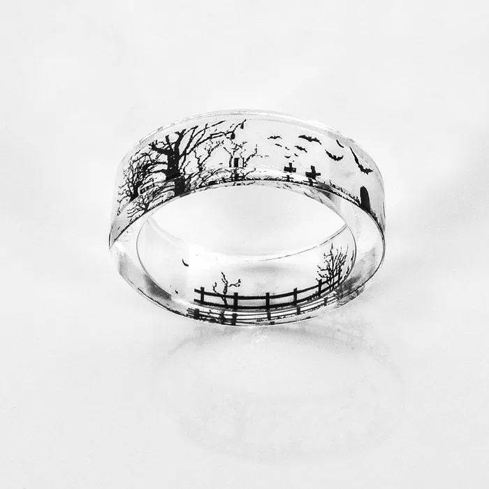 Rings sparklingselections Flower Black And White View Bird Tree HandDried Flower Ring Rings sparklingselections Flower Black And White View Bird Tree HandDried Flower Ring