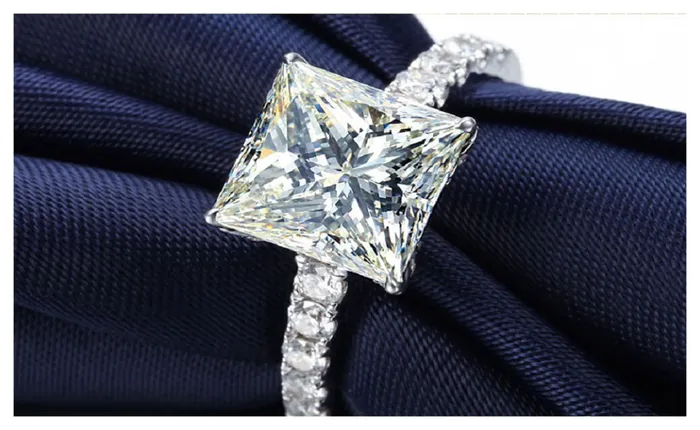 Rings sparklingselections White Gold Plated Square Rings Cubic Zirconia Wedding Engagement Ring Rings sparklingselections White Gold Plated Square Rings Cubic Zirconia Wedding Engagement Ring