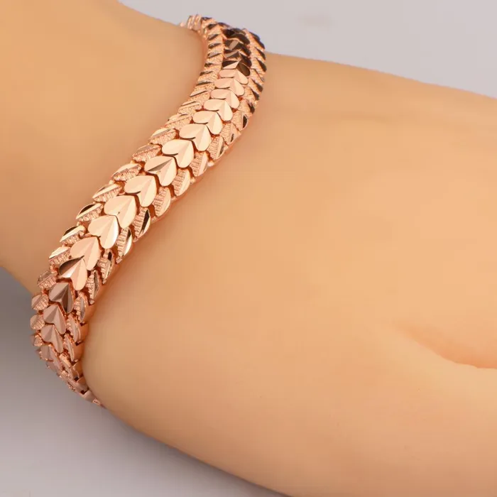 sparklingselections Earrings Lovers Rose Gold Color Carving Wristband sparklingselections Earrings Lovers Rose Gold Color Carving Wristband