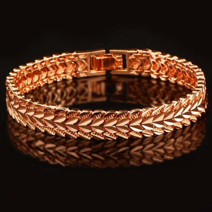 sparklingselections Earrings Lovers Rose Gold Color Carving Wristband sparklingselections Earrings Lovers Rose Gold Color Carving Wristband