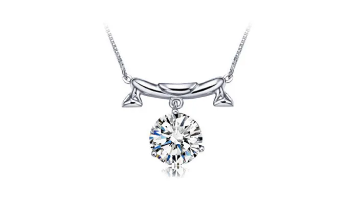 sparklingselections Necklaces Stylish Silver Plated Crystal Libra Pendant Necklace For Women