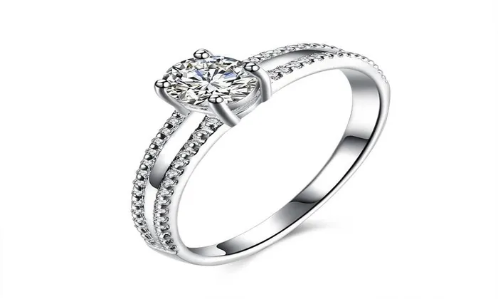 sparklingselections Rings Sterling Silver Ring CZ Rings for Women
