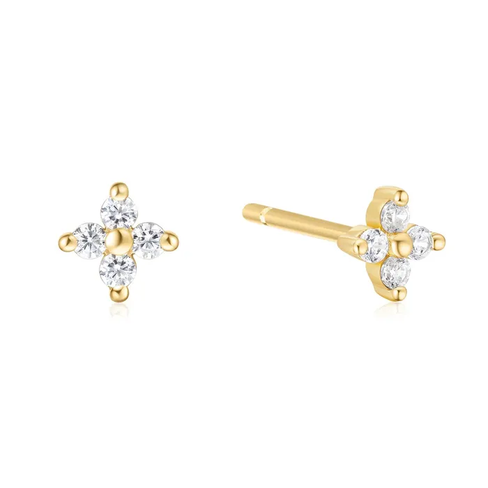 Sunny Sparkler FourPetal Stud Earrings Ania Haie Earrings