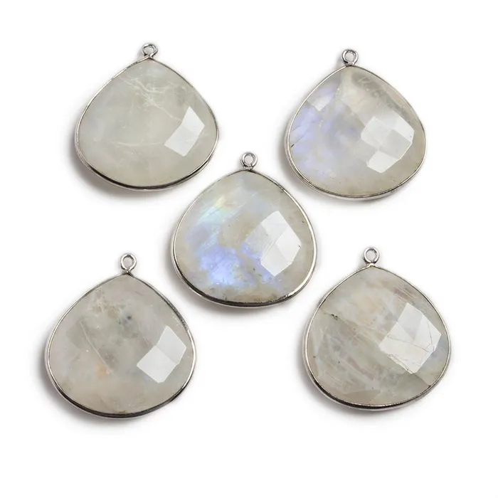 26x26mm Silver Bezeled Rainbow Moonstone Heart Focal Pendant 1 pc Beadsofcambaycom Necklaces 26x26mm Silver Bezeled Rainbow Moonstone Heart Focal Pendant 1 pc Beadsofcambaycom Necklaces