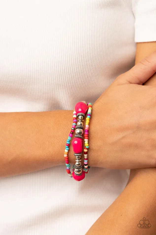 Bracelets Paparazzi Accessories Confidently Crafty Pink Bracelet Jewelry by Bretta