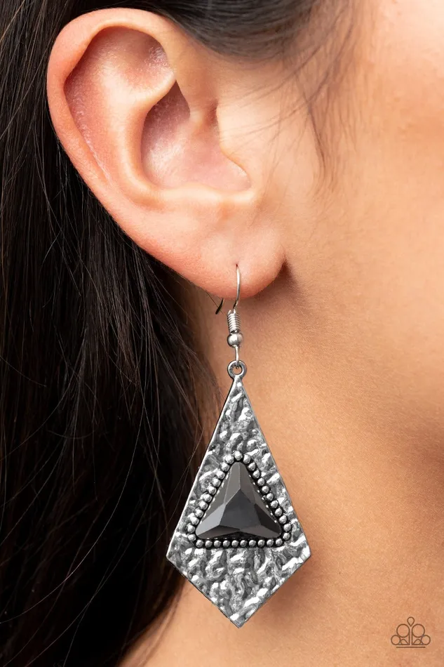 Cosmic Destination Silver Earrings Jewelry by Bretta Paparazzi Accessories Earrings