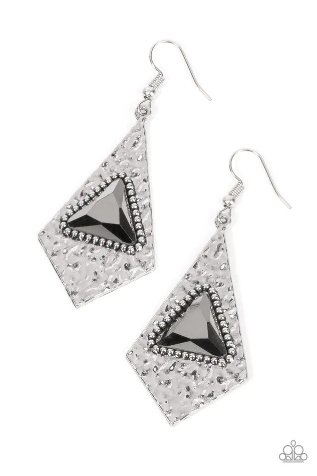 Cosmic Destination Silver Earrings Jewelry by Bretta Paparazzi Accessories Earrings