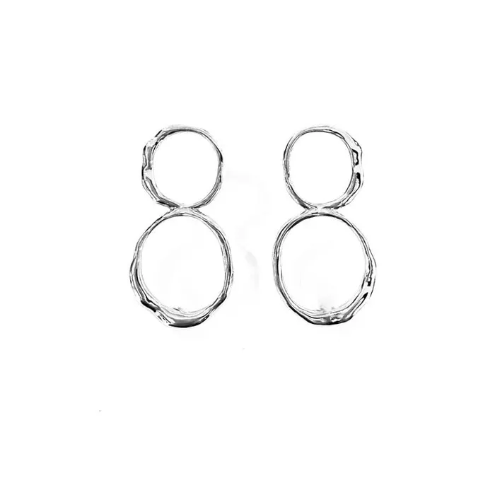 Curves Big Clean silver earrings Joanna Jablko Jewelry Earrings