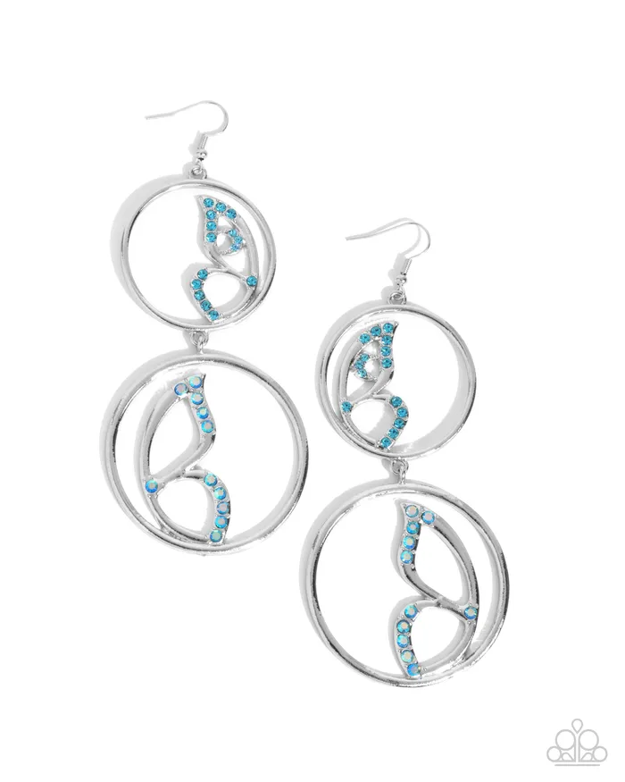Earrings Admittedly Aerial Blue Earrings Jewelry by Bretta Paparazzi Accessories