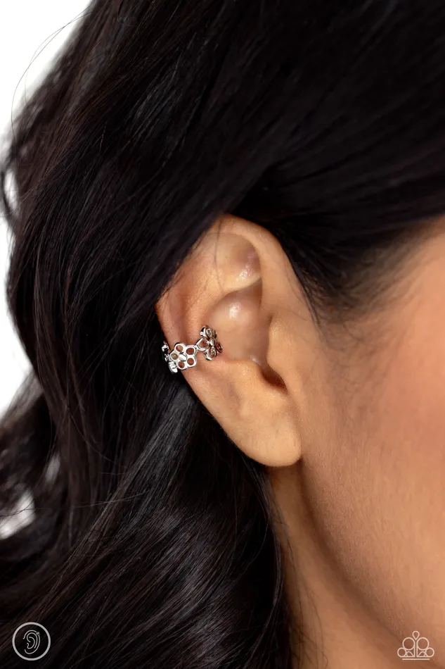 Earrings Daisy Debut Silver Ear Cuff Earrings Jewelry by Bretta Paparazzi Accessories