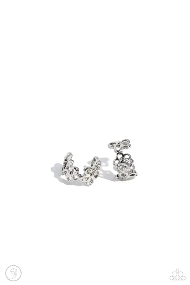 Earrings Daisy Debut Silver Ear Cuff Earrings Jewelry by Bretta Paparazzi Accessories