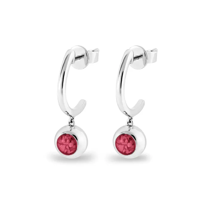 Earrings EverWith EverWith Ladies Rondure Crescent Memorial Ashes Earrings
