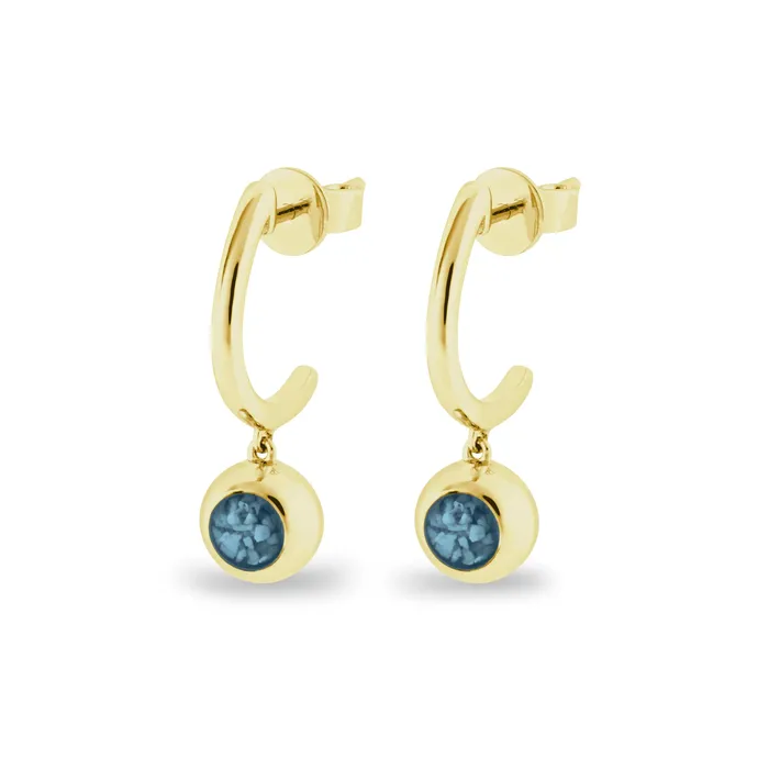 Earrings EverWith EverWith Ladies Rondure Crescent Memorial Ashes Earrings