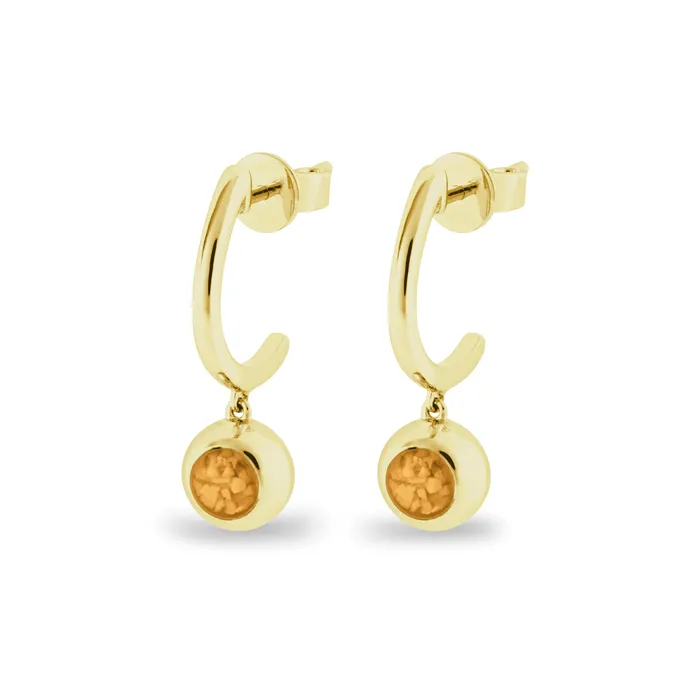 Earrings EverWith EverWith Ladies Rondure Crescent Memorial Ashes Earrings