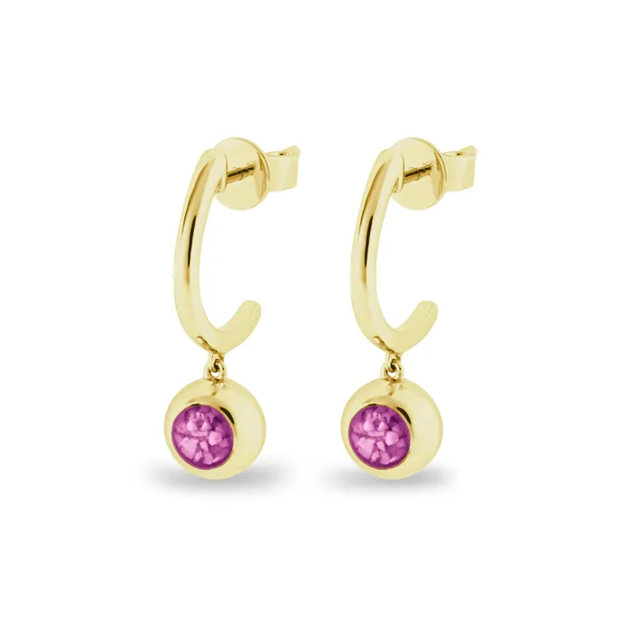 Earrings EverWith EverWith Ladies Rondure Crescent Memorial Ashes Earrings