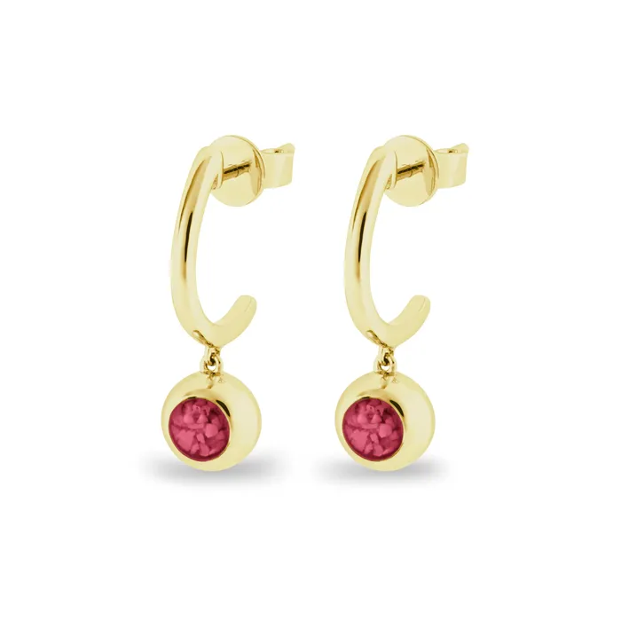 Earrings EverWith EverWith Ladies Rondure Crescent Memorial Ashes Earrings